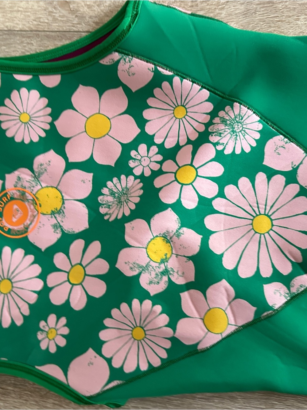 Roxy Pink x Cynthia Rowley Green Floral One-Piece Wetsuit - Picture 9 of 9